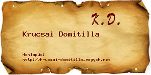 Krucsai Domitilla névjegykártya